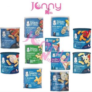 Bánh ăn dặm Gerber lùn hình thanh cho bé tập ăn dặm từ 6 tháng hàng air Mỹ vị hoa quả giá tốt