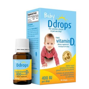 Baby Ddrops Vitamin D3 400IU Của Mỹ 90 Giọt ( dùng từ cho trẻ sơ sinh)