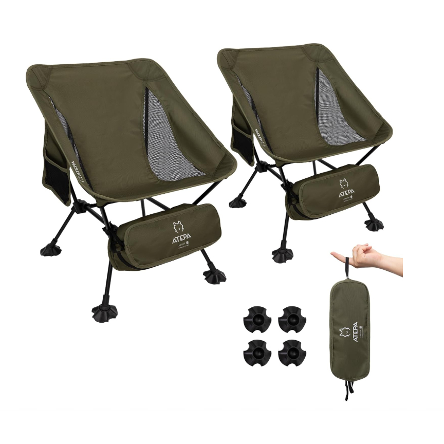 Ghế Cắm Trại ATEPA Gấp Gọn Di Động Ngoài Trời